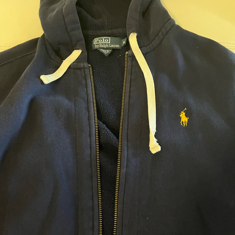 Ralph Lauren Men's Navy Zip-Up Sweater